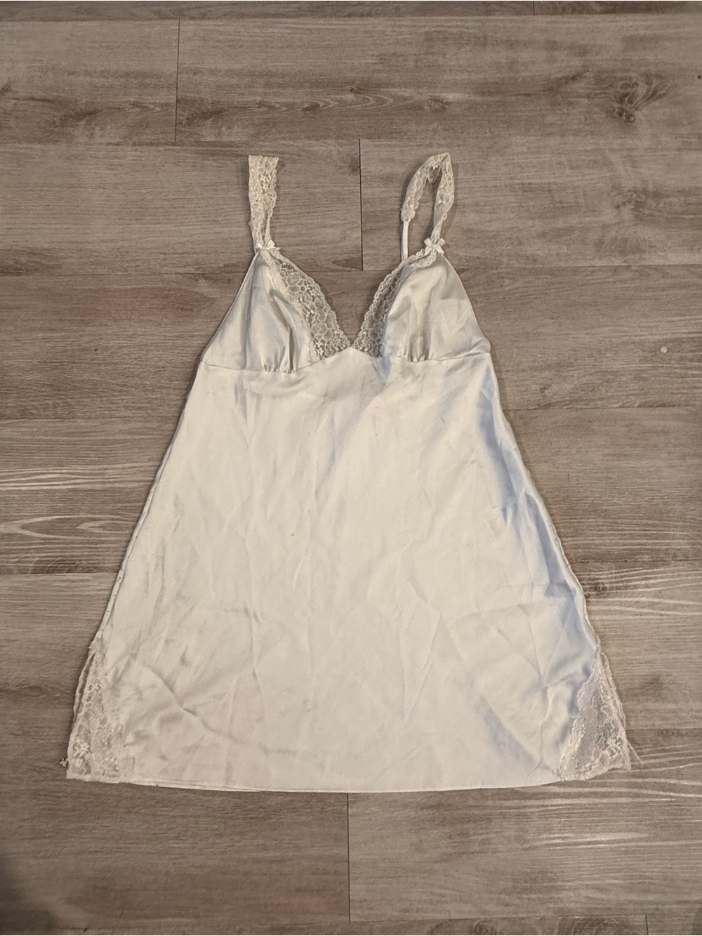 Victoria Secret White Lace Slip Dress 
Size Medium
